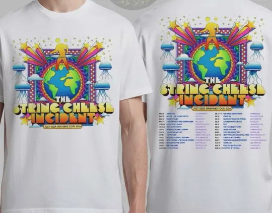 Discover The String Cheese Incident Just Keep Spinning Tour 2026 T-Shirt