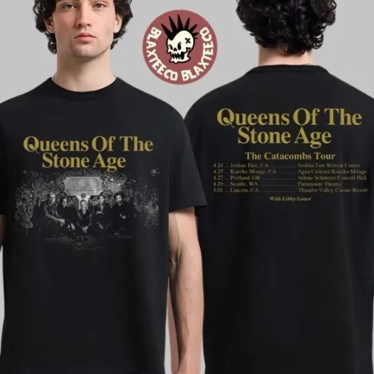 Discover Queen Of The Stone Age The Catacombs Tour 2026 North America T-Shirt All Sizes