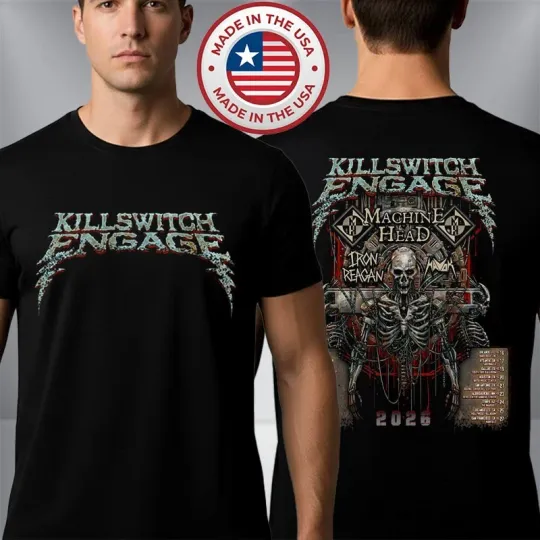 Discover Killswitch Engage US Tour 2026 Venue Dates Schedule T-Shirt