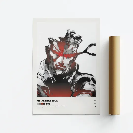 Metal Gear Solid 1998 Video Game Art Poster