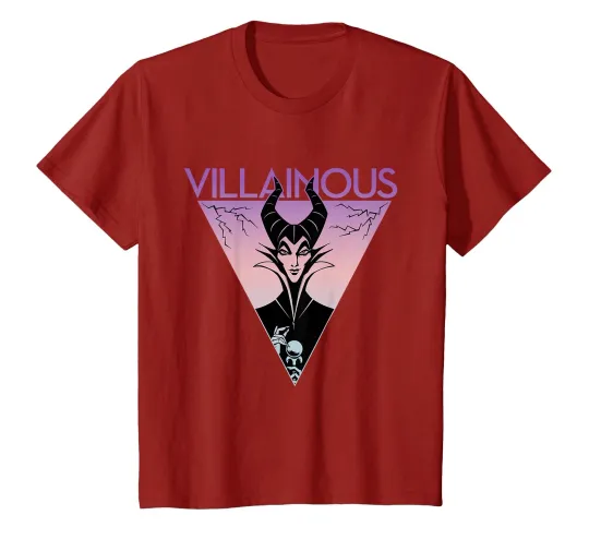 Discover Disney Villains Maleficent Villainous Purple Triangle T-Shirt_