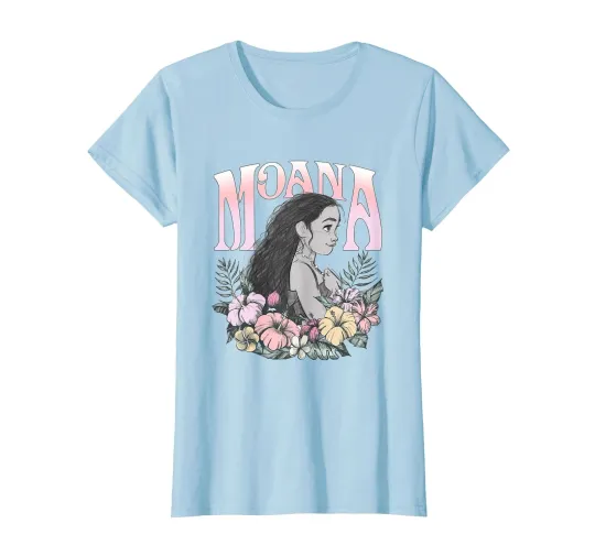 Discover Disney Moana Cute Spring Moana Large Bust Portrait Frame T-Shirt_