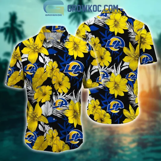 Discover Los Angeles Football Team Ramss Hawaiian Button Down Shirt