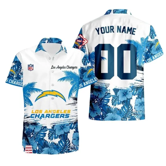 Discover Personalized Los Angeles Football Team Chargerss Hawaiian Button Down Shirt