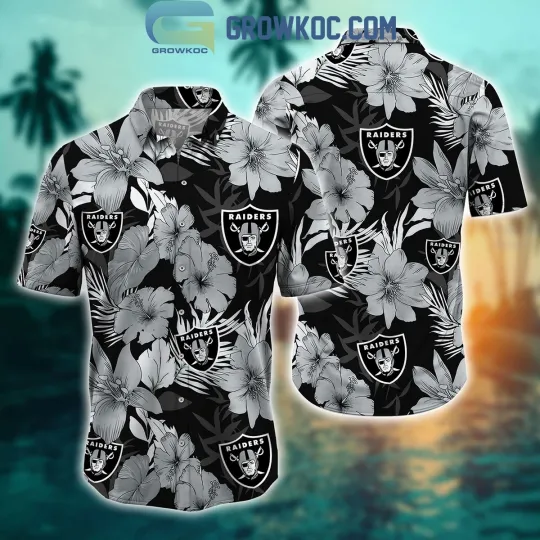 Discover Las Vegas Football Team Raiderss Hawaiian Button Down Shirt