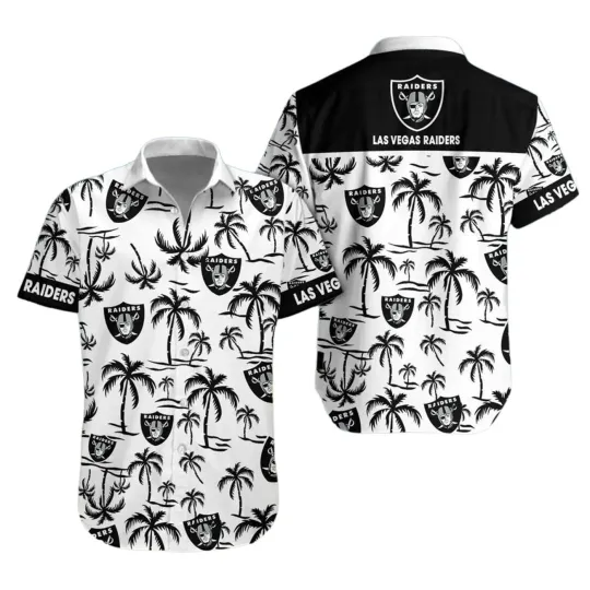 Discover Las Vegas Football Team Raiderss Hawaiian Button Down Shirt