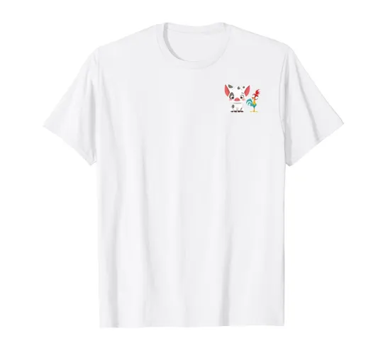 Discover Disney Moana Hey & Poor Cute Duo Left Chest Icon T-Shirt_