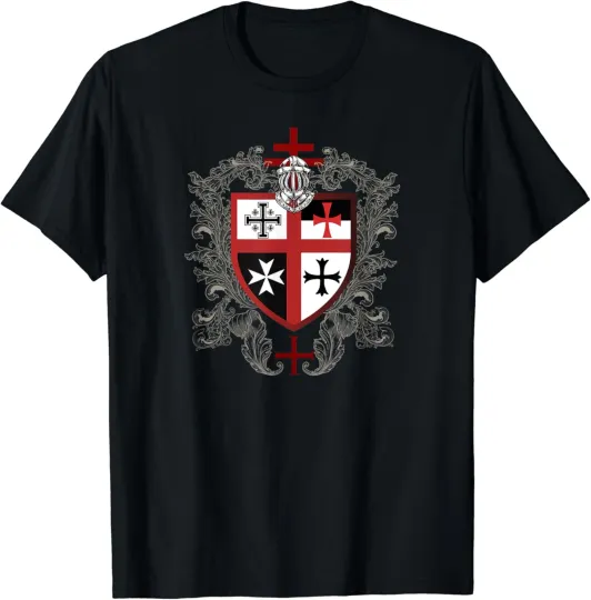 Discover Knights Templar Crusader Cross Medieval Order T-Shirt