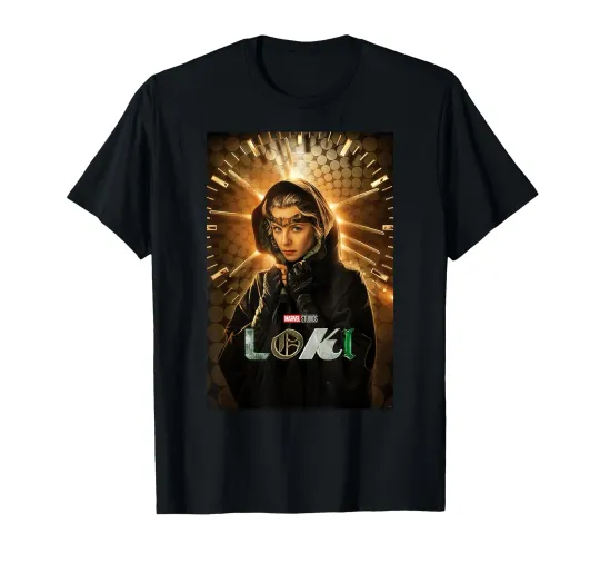 Marvel Loki Sylvie Disney + Character Poster T-Shirt_