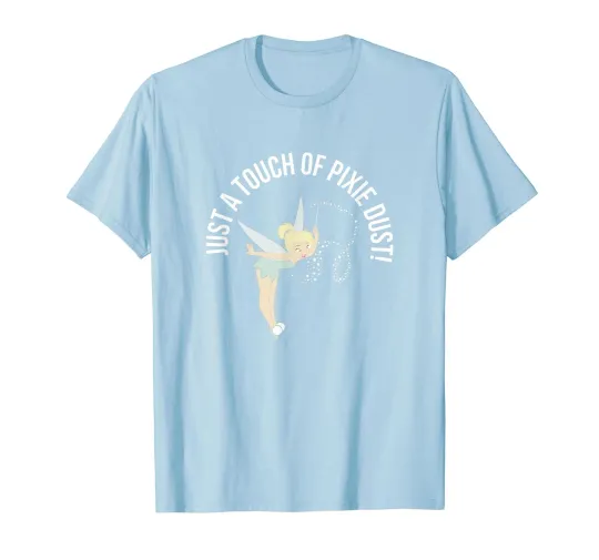 Discover Disney Tinker Bell Just A Touch Of Pixie Dust Big Chest Logo T-Shirt_