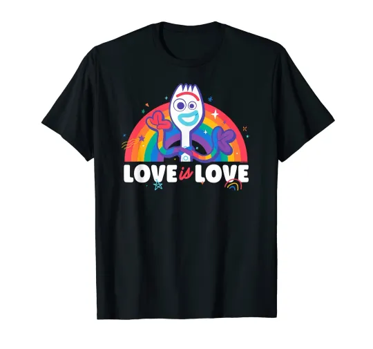 Discover Disney & Pixar Toy Story Forky Love For All Rainbow Pride T-Shirt_