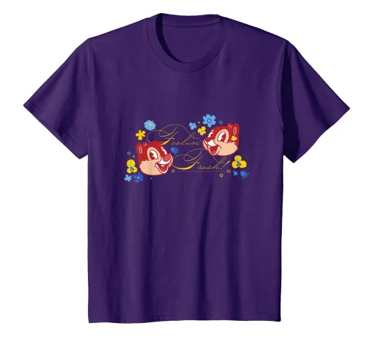 Discover Disney Mickey & Friends Chip & Dale Feelin' Fresh! Logo T-Shirt_