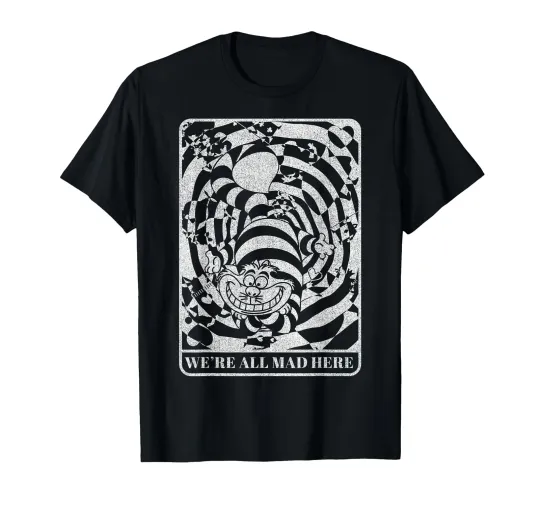 Discover Disney Alice In Wonderland Cheshire Cat We'Re All Mad Here T-Shirt_