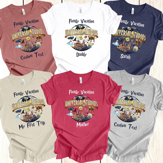 Custom Universal Studios Family Vacation 2026 Shirt, Universal Studios Shirt, Universal Studios Trip Shirt, Universal Studios Family Shirt