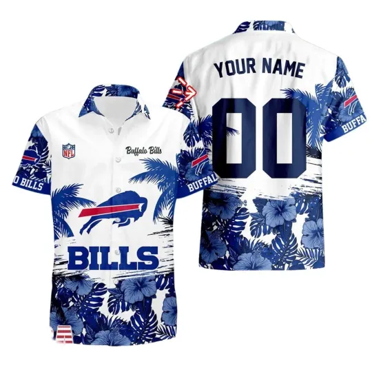 Discover Personalized Buffalo Football Team Billss Hawaiian Button Down Shirt