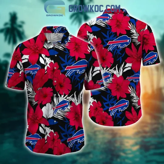 Discover Buffalo Football Team Billss Hawaiian Button Down Shirt Unisex Adults S-5XL