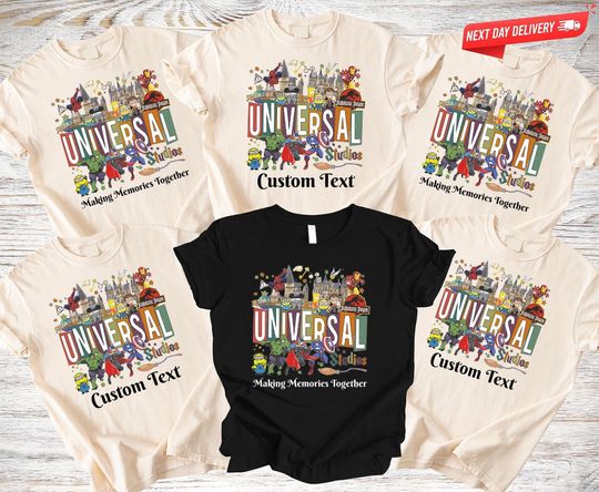 Custom Orlando Universal Studios Shirt - Personalized Harry Potter Marvel Family Trip 2026 Outfits
