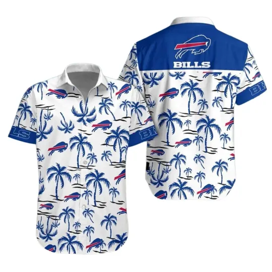 Discover Buffalo Football Team Billss Hawaiian Button Down Shirt Unisex Adults S-5XL