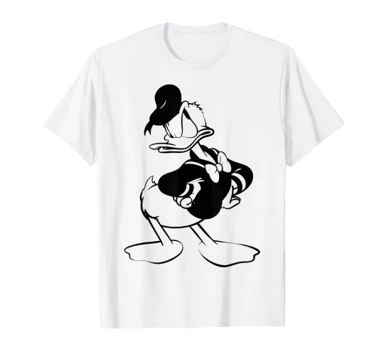 Discover Disney Mickey And Friends Donald Duck Vintage Style Print T-Shirt_
