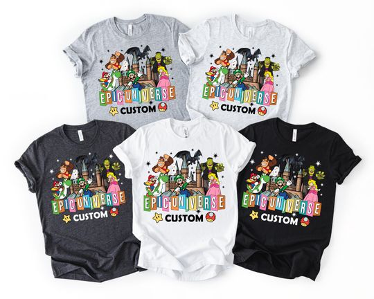Custom Epic Universe Family Vacation Shirts, Fun Universal Orlando 2026 Tee, Personalized Universal Park Tshirt, Family Orlando Trip Outfit