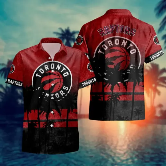 Discover Toronto Basketball Team Raptorss Hawaiian Button Down Shirt