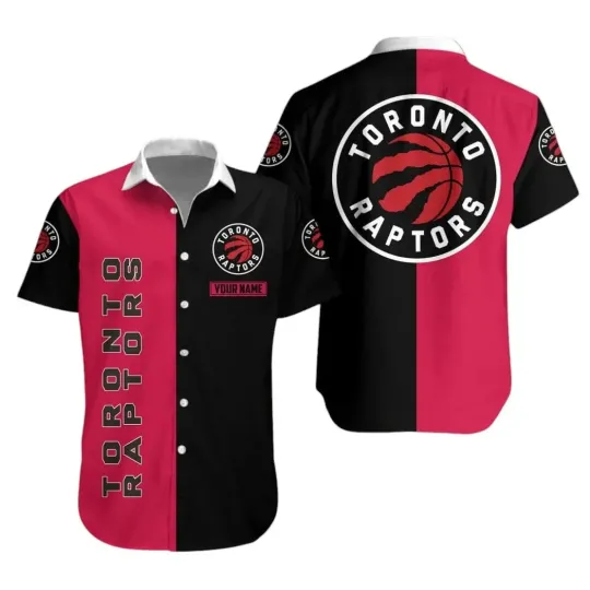 Discover Toronto Basketball Team Raptorss Hawaiian Button Down Shirt Unisex Adults S-5XL