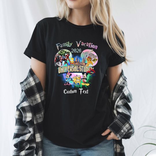 Custom Universal Studios Family Vacation Shirts 2026,Disney Family Vacation,Universal Studios Shirt,Disney Trip,Universal Studios Trip Shirt