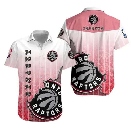 Discover Toronto Basketball Team Raptorss Hawaiian Button Down Shirt Unisex Adults S-5XL