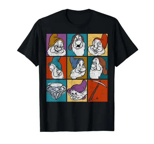 Discover Disney Snow White And The Seven Dwarfs Panel Portrait T-Shirt_