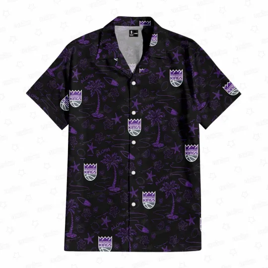 Discover Sacramento Basketball Team Kingss Hawaiian Button Down Shirt