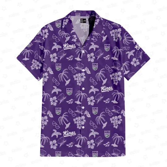 Discover Sacramento Basketball Team Kingss Hawaiian Button Down Shirt