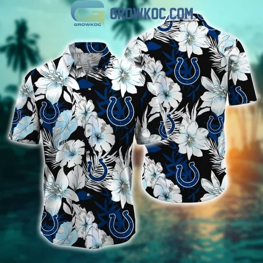 Discover Indianapolis Football Team Coltss Hawaiian Button Down Shirt Unisex Adults S-5XL