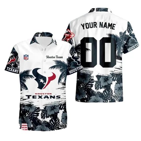 Discover Personalized Houston Football Team Texanss Hawaiian Button Down Shirt