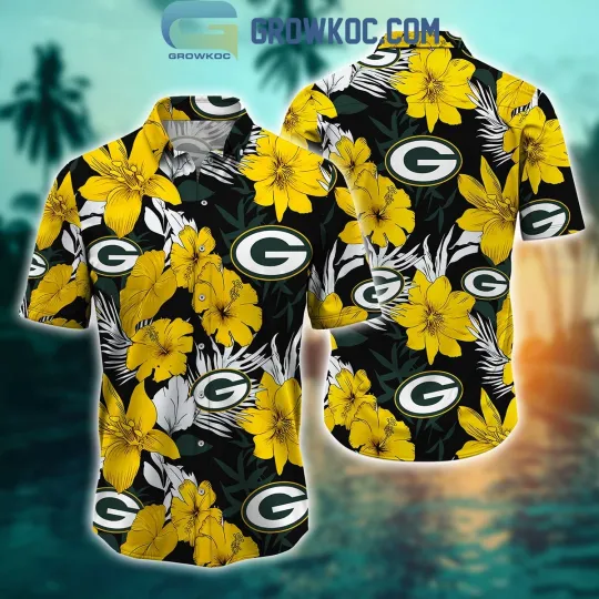 Discover Green Bay Football Team Packerss Hawaiian Button Down Shirt Unisex Adults S-5XL