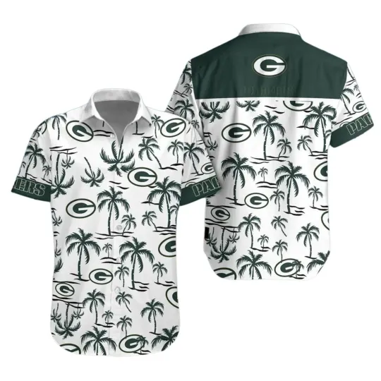 Discover Green Bay Football Team Packerss Hawaiian Button Down Shirt Unisex Adults S-5XL