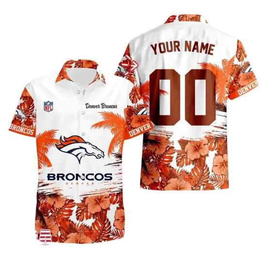 Discover Personalized Denver Football Team Broncoss Hawaiian Button Down Shirt