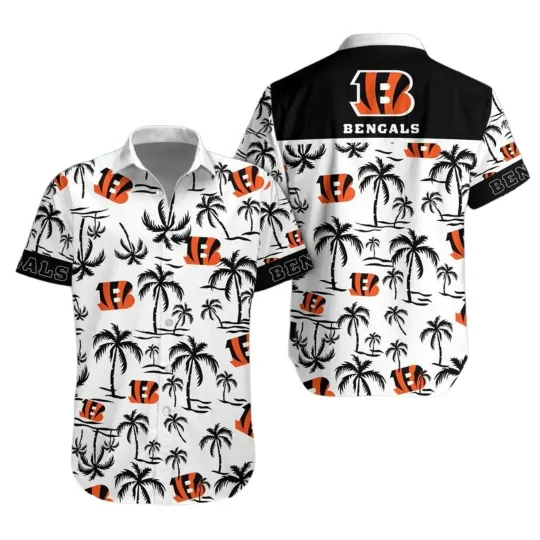 Discover Cincinnati Football Team Bengalss Hawaiian Button Down Shirt Unisex Adults S-5XL