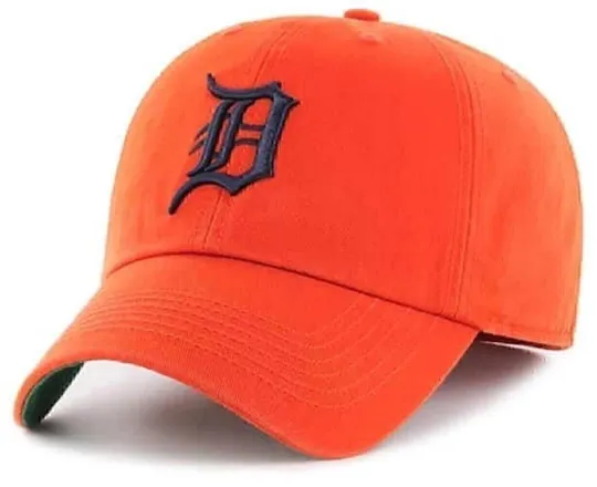 Discover Detroit Tigers Orange MVP Baseball Cap with Classic Logo