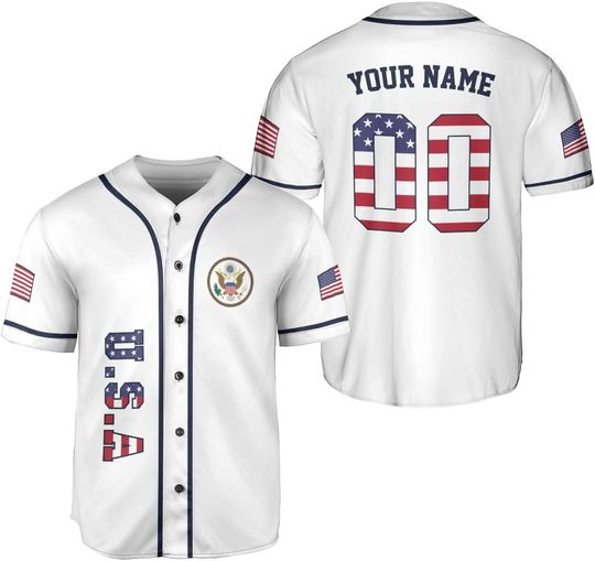 Discover Podagree Personalized America Baseball Jersey USA Flag Jersey for Men and Women