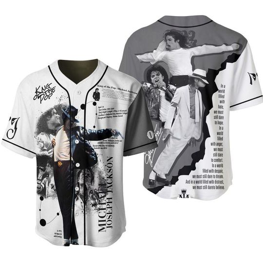 Personalized Michael Jackson 3D Jersey, King of Pop Tribute Shirt