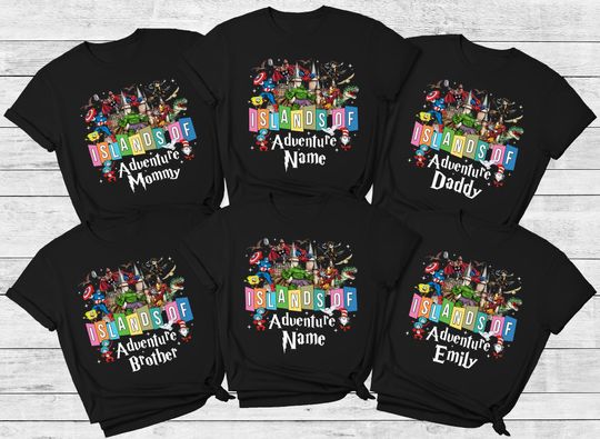 Discover Personalized Islands of Adventure Shirts, Custom Family Adventure Trip 2026 Name Shirt