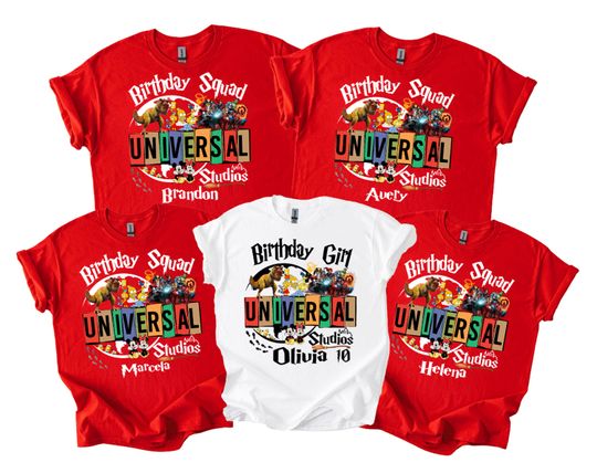 Custom Universal Studios Birthday Squad Shirt: Personalized Vacation Tees