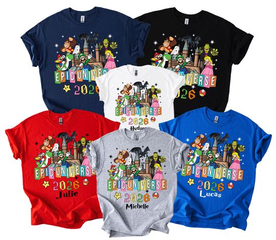 Discover Custom Epic Universe Family Shirts 2026, Matching Universal Shirts  D479