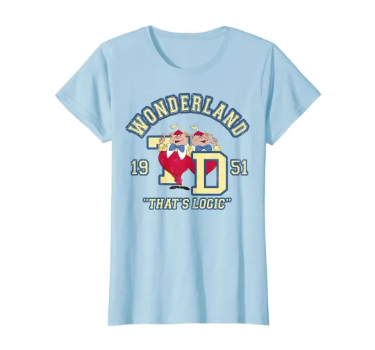 Discover Disney Alice In Wonderland Tweedledee Tweedledum University T-Shirt_