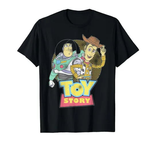 Discover Disney Pixar Toy Story Buzz Woody Antique Retro T-Shirt_