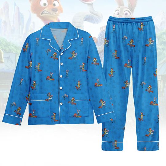 Discover Zootopia Christmas Pajamas, Cute Zootopia Pajama Set, Holiday Matching Pajamas Set, Christmas Gift