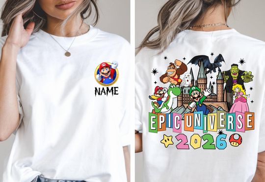 Super Mario Family Shirt, Custom Epic Universal Studios 2026 Shirt, Orlando Park Trip Tee, Disney Famil Shirt, 2026 Family Trip Shirt
