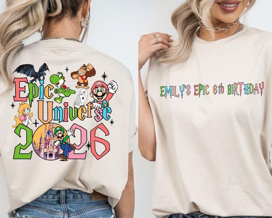 Epic Universe Birthday Shirt,2026 Universal Studios Birthday Shirt,Epic Universe 2026 Birthday,Universal Family Matching Shirt,Birthday Kids