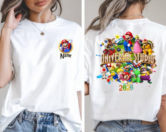 Universal Studios 2026 Custom Shirt, Super Mario Or Character Shirt, Orlando Park Universal Shirts, Disneyland Name Epic Shirt, Super Mario