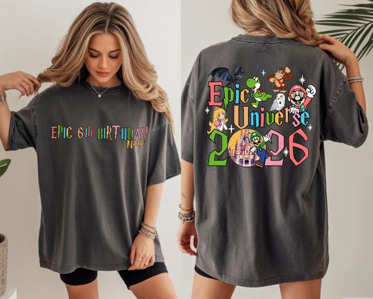 Comfort Colors Epic Universe Birthday Shirt, 2026 Universal Studios Birthday Shirt, Epic Universe 2026 Birthday, Universal Family Matching